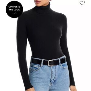 Aqua Black Turtleneck Sweater
